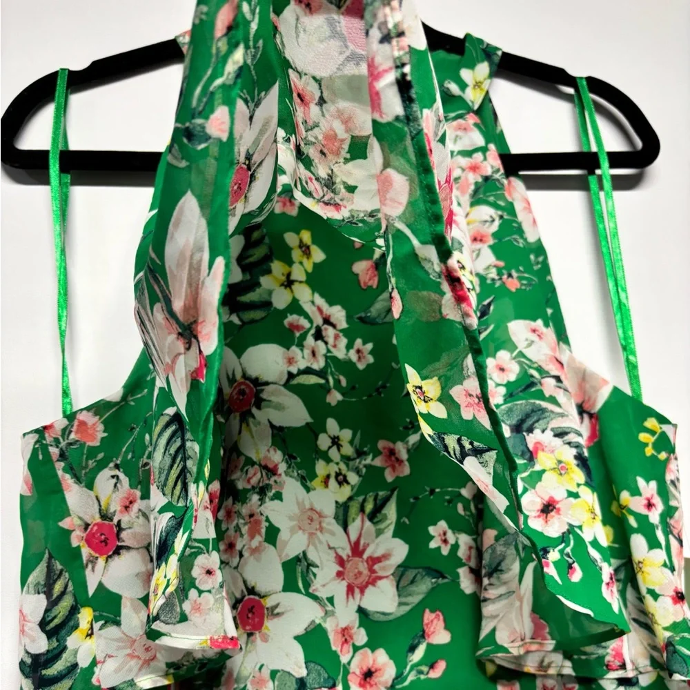 ✨Eliza J Floral Halter Chiffon Gown Size 16